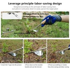 QERSTA Désherbeur Manuel Outil Gouge De Désherbage Et De Desserrage Géré Par Extracteur De Mauvaises Herbes De Jardin -Outil pour désherber Soldes 53259473 3