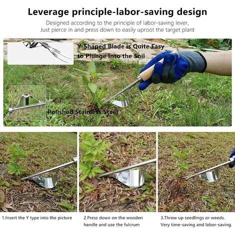 BEARSU Désherbeur Manuel Outil Gouge De Désherbage Et De Desserrage Géré Par Extracteur De Mauvaises Herbes De Jardin 3 BEARSU Désherbeur Manuel Outil Gouge De Désherbage Et De Desserrage Géré Par Extracteur De Mauvaises Herbes De Jardin – Image 3