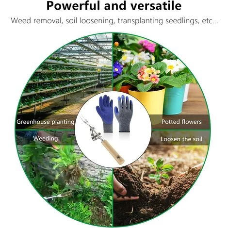 BEARSU Désherbeur Manuel Outil Gouge De Désherbage Et De Desserrage Géré Par Extracteur De Mauvaises Herbes De Jardin 4 BEARSU Désherbeur Manuel Outil Gouge De Désherbage Et De Desserrage Géré Par Extracteur De Mauvaises Herbes De Jardin – Image 4