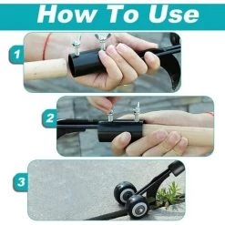 ALMI DéSherbeur Manuel Avec Roues, Extracteur Arracheur De Mauvaises Herbes Outil De DéSherbage Le Jardin Pour Le Nettoyage Entre Blocs Dalles Jardin Allées Patios Pavés Pelouses -Outil pour désherber Soldes 53995865 4