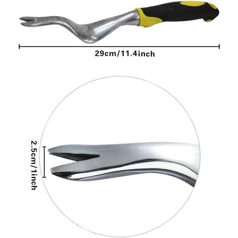 ALMI Jiechang Outil De Désherbage à Main Avec Poignée Ergonomique En Caoutchouc Doux Antidérapant Pour Planter La Transplantation, Le Désherbage, Le Déplacement Et Le Lissage Du Sol - Cadeau (désherbeur) 2 ALMI Jiechang Outil De Désherbage à Main Avec Poignée Ergonomique En Caoutchouc Doux Antidérapant Pour Planter La Transplantation, Le Désherbage, Le Déplacement Et Le Lissage Du Sol - Cadeau (désherbeur) – Image 2