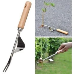 DENUOTOP À Main En Acier Inoxydable, Manuelle Racine Fourche De Désherbage Poignée En Bois Outil De Désherbage En Forme De Y Extracteur De Mauvaises Herbes Remover Outils De Creusage 9 DENUOTOP À Main En Acier Inoxydable, Manuelle Racine Fourche De Désherbage Poignée En Bois Outil De Désherbage En Forme De Y Extracteur De Mauvaises Herbes Remover Outils De Creusage -Outil pour désherber Soldes 54066011 5