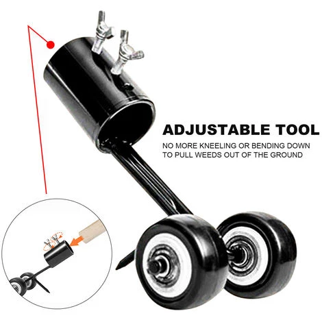 ZHUOXUAN Outil De Désherbage à Crochet Droit, Outil De Désherbage De Terrasse Avec Roues à Longue Poignée, Outil De Désherbage Sans Agenouiller Pour Nettoyer Entre Les Dalles, Les Pavés, Les Pelouses De Patios 3 ZHUOXUAN Outil De Désherbage à Crochet Droit, Outil De Désherbage De Terrasse Avec Roues à Longue Poignée, Outil De Désherbage Sans Agenouiller Pour Nettoyer Entre Les Dalles, Les Pavés, Les Pelouses De Patios – Image 3
