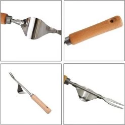 TINOR 2 PCS Poignée En Bois Outil De Désherbage Outil De Désherbage Du Jardin Avec Poignée Bois Outil De Désherbage Manuel À Poignée En Bois Extracteur De Mauvaises Herbes Pour Le Désherbage Rapide -Outil pour désherber Soldes 54186816 3