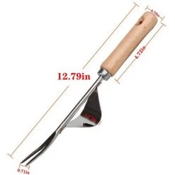 HKLFFJA Désherbeur À Main En Acier Inoxydable, Manuelle Racine Fourche De Désherbage Poignée En Bois Outil De Désherbage En Forme De Y Extracteur De Mauvaises Herbes Remover Outils De Creusage