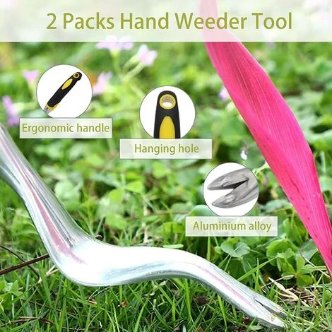 ECHOO Desherbeur Manuel 2 Pièces Alliage D'Aluminium Désherbeur à Main Outil De Suppression De Pissenlit Extracteur De Mauvaises Herbes Outil Gouge De Désherbage Pour Jardin, Pelouse, Cour 3 ECHOO Desherbeur Manuel 2 Pièces Alliage D'Aluminium Désherbeur à Main Outil De Suppression De Pissenlit Extracteur De Mauvaises Herbes Outil Gouge De Désherbage Pour Jardin, Pelouse, Cour – Image 3