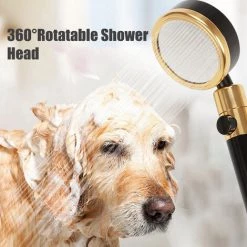 LIFCAUSAL Pommeau De Douche Rotatif Avec Interrupteur Marche/arrêt Économie D'eau Pommeau De Douche à Main Haute Pression G1/2 Remplacement De Pommeau De Douche à Main Réglable Pour Salle De Bain -Outil pour désherber Soldes 54423474 4