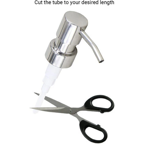 LIFCAUSAL Le Distributeur De Pompe De Distributeur De Savon Et De Lotion En Acier Inoxydable Remplace Les Pompes De Distributeur De Bouteille De Tête Pompe De Remplacement Polie S'applique à 2,5 Cm / 0,98 Pouce De Diamètre 5 LIFCAUSAL Le Distributeur De Pompe De Distributeur De Savon Et De Lotion En Acier Inoxydable Remplace Les Pompes De Distributeur De Bouteille De Tête Pompe De Remplacement Polie S'applique à 2,5 Cm / 0,98 Pouce De Diamètre – Image 5