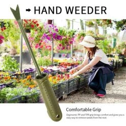Désherbeur Manuel En Acier Inoxydable PP Et TPR,Triomphe Poignée Souple Ergonomique Antidérapante, Désherbeur De Jardin, Poignée Courte, Retrait Manuel Droit, En Acier Au Carbone, Outil Parfait Pour Le Jardin -Outil pour désherber Soldes 54476716 3
