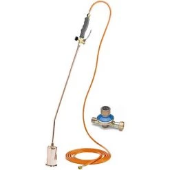 Desherbeur Thermique Gaz + Détendeur Propane KEMPER Tuyau 5m Bruleur 60 Mm Propane Brûle Herbes Ecologique Professionnel