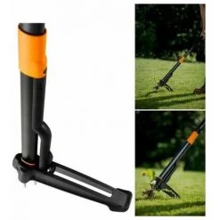 Fiskars 139950 Xact Désherbeur, 4 Dents -Outil pour désherber Soldes 5485588 5