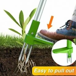 GUAZHUNIFR Désherbeur 100 Cm Aluminium, Garden Stand-Up à Long Manche Telescopique Uproot Remover, Arrache Mauvaise Herbe Jardinage Manuel, Guazhuni -Outil pour désherber Soldes 54895826 4