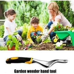 BRIDAY Désherbeur à Main De Jardin, Pelle à Mauvaises Herbes En Caoutchouc Poignée Ergonomique Jardin Gazon Ferme Transplantation Outils, Pour Patio Jardin Cour Enlever Les Mauvaises Herbes -Outil pour désherber Soldes 54954050 3