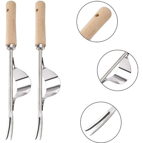 HKLFFJA Désherbeur En Acier Inoxydable 2 Pièces Désherbeur Manuel Désherbeur À Main En Acier Inoxydable Désherbeur Manuel De Jardinage Outil De Désherbage En Forme De Y Pour Plantation De Jardin Pelouse Cour 3 HKLFFJA Désherbeur En Acier Inoxydable 2 Pièces Désherbeur Manuel Désherbeur À Main En Acier Inoxydable Désherbeur Manuel De Jardinage Outil De Désherbage En Forme De Y Pour Plantation De Jardin Pelouse Cour – Image 3