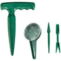 ENLENK Ensemble D'outils De Plantation D'ampoule 4pcs, Comprend Un Outil à Outils à Main Jardin, Distributeur De Semences De Fleurs De Plantes, Transplantant, Perforateur De Jardinage