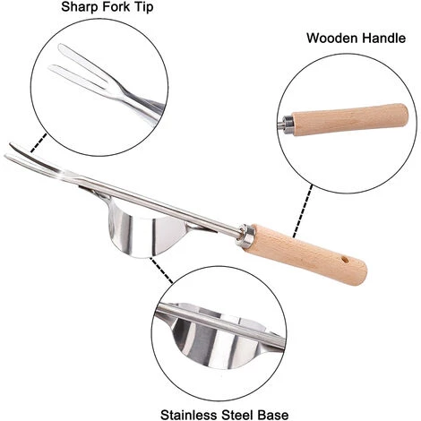 PETITES ECREVISSES Désherbeur Manuel En Acier Inoxydable Désherbant De Jardin En Forme De Y Avec Poignée En Bois 2 PETITES ECREVISSES Désherbeur Manuel En Acier Inoxydable Désherbant De Jardin En Forme De Y Avec Poignée En Bois – Image 2