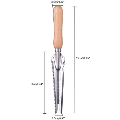 PETITES ECREVISSES Desherbeur Manuel De Jardin En Acier Inoxydable Pelle De Désherbage Avec Mesure Beche De Jardinage 3 PETITES ECREVISSES Desherbeur Manuel De Jardin En Acier Inoxydable Pelle De Désherbage Avec Mesure Beche De Jardinage – Image 3