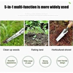 Couteau Désherbeur, Anti-corrosif Désherbeur Manuel En Acier Inoxydable Avec Poignée Et Mesure Ergonomiques -Macaron -Outil pour désherber Soldes 55736653 3