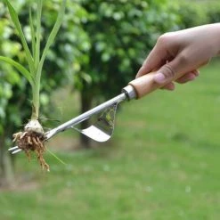 FONTAINEBLEAU Désherbeur Manuel Outil Gouge De Désherbage En Acier Inoxydable Avec Poignée Bois Outil De Désherbage Du Jardin, 2 Types Désherbeur Garden Pratique Outil，Fonepro -Outil pour désherber Soldes 56118344 3