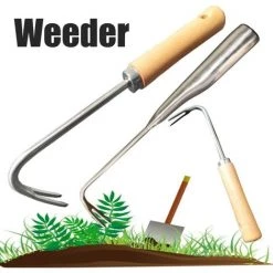 FLYME Désherbeur Manuel à Ceinture Express En Acier Inoxydable En Forme De V Désherbeur à Long Manche Outils De Jardinage Pratiques -Outil pour désherber Soldes 56741469 4