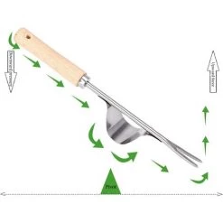 FLYME Désherbeur à Main En Acier Inoxydable 2 Pièces, Fourche De Qualité Supérieure, Outil De Fourche De Jardin, Désherbeur à Main De Jardin Poignée De Désherbage Extracteur De Pissenlit -Outil pour désherber Soldes 56741544 4