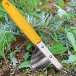 FLYME Accueil Jardin En Acier Inoxydable Sécurité En-tête Fourche Désherbage Hover Crossing Légumes Outil -Outil pour désherber Soldes 56741628 4