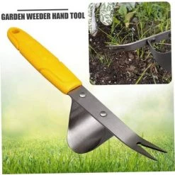FLYME Accueil Jardin En Acier Inoxydable Sécurité En-tête Fourche Désherbage Hover Crossing Légumes Outil -Outil pour désherber Soldes 56741628 5