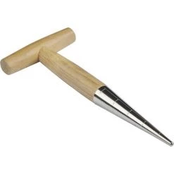 FLYME Jardinière Manuelle Traditionnelle En Acier Inoxydable Avec Manche En Bois Léger