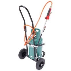 Desherbeur Thermique Tuyau 2m Bruleur 50 Mm Détendeur Propane Chariot à Roues Allumage Piezo Proweltek