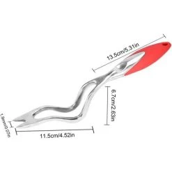 Ensoleillé Outils De Ramassage, 33" Pince Extension Pliable, Outil D'aide Handicapé En Aluminium Avec Pince Rotative En Caoutchouc, Extension à Bras Long Pour Ramasse-Déchets- Orange -Outil pour désherber Soldes 57678818 4