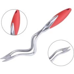 Ensoleillé Outils De Ramassage, 33" Pince Extension Pliable, Outil D'aide Handicapé En Aluminium Avec Pince Rotative En Caoutchouc, Extension à Bras Long Pour Ramasse-Déchets- Orange -Outil pour désherber Soldes 57678818 5