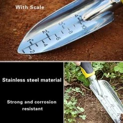 ABCRITAL Truelle De Jardin En Acier Inoxydable Pour Planter, Transplanter, Désherber, Déplacer -Outil pour désherber Soldes 57779371 5