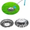 TANABATA Tête De Coupe-Herbe De Fil D'acier, 8 Pouce Brosse De Débroussailleuse, 200 X 25,4mm Tête De Désherbage Fil D'acier, Brosse à Désherber Ronde Pour L'élimination De Mousse Et Rouille (8 Pouce)