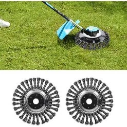 TANABATA Tête De Coupe-Herbe De Fil D'acier, 8 Pouce Brosse De Débroussailleuse, 200 X 25,4mm Tête De Désherbage Fil D'acier, Brosse à Désherber Ronde Pour L'élimination De Mousse Et Rouille (8 Pouce) -Outil pour désherber Soldes 58221190 4