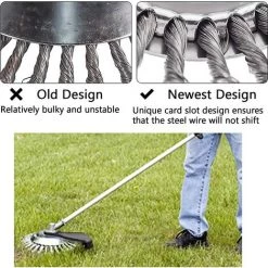 TANABATA Tête De Coupe-Herbe De Fil D'acier, 8 Pouce Brosse De Débroussailleuse, 200 X 25,4mm Tête De Désherbage Fil D'acier, Brosse à Désherber Ronde Pour L'élimination De Mousse Et Rouille (8 Pouce) -Outil pour désherber Soldes 58221190 5