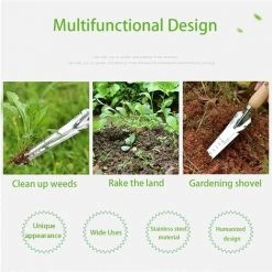 GRID COOL Outil De Désherbage Manuel Désherbeur À Main En Acier Inoxydable Avec Mesure Outil De Désherbage Manuel à Poignée -Outil pour désherber Soldes 58349160 3