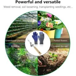 GRID COOL Désherbeur Manuel Outil Gouge De Désherbage Et De Desserrage Géré Par Extracteur De Mauvaises Herbes De Jardin -Outil pour désherber Soldes 58349296 4