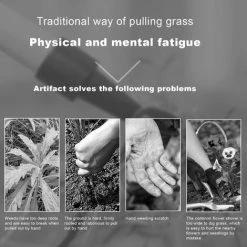 GUAZHUNIFR Désherbeur Manuel En Aluminium Résistant Aux Pliures, Sans Se Pencher Sur Le Désherbeur De Jardin, Cadeaux Pour Jardiniers Et Jardinières.，GU.B/bon -Outil pour désherber Soldes 58700399 4