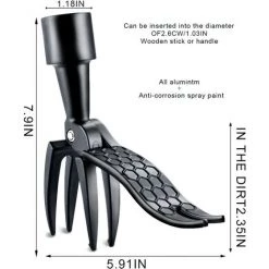 GUAZHUNIFR Désherbeur Manuel En Aluminium Résistant Aux Pliures, Sans Se Pencher Sur Le Désherbeur De Jardin, Cadeaux Pour Jardiniers Et Jardinières.，GU.B/bon -Outil pour désherber Soldes 58700399 5