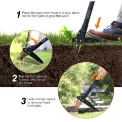 TODOT Désherbeur Manuel , 100CM Désherbeur Télescopique, Pédale Robuste En Acier Inoxydable, 3 Griffes, Économie De Temps Et D'Efforts -GSW1A 8 TODOT Désherbeur Manuel , 100CM Désherbeur Télescopique, Pédale Robuste En Acier Inoxydable, 3 Griffes, Économie De Temps Et D'Efforts -GSW1A -Outil pour désherber Soldes 58757989 4