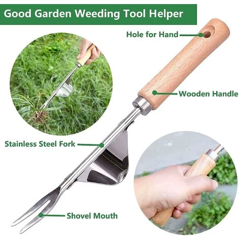 LTS FAFA Outil De Désherbage De Jardin De 12 Pouces, Base De Levier En Acier Inoxydable Résistant à La Rouille 2 LTS FAFA Outil De Désherbage De Jardin De 12 Pouces, Base De Levier En Acier Inoxydable Résistant à La Rouille – Image 2