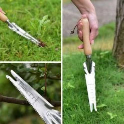 ENLENK Outil De Désherbage Manuel, Désherbeur Manuel En Acier Inoxydable, Outil De Désherbage De Jardin En Bois, Outil De Désherbage Manuel Avec Mesure, Peut être Utilisé Comme Outil De Désherbage Artisanal De Jardin -Outil pour désherber Soldes 58844689 5