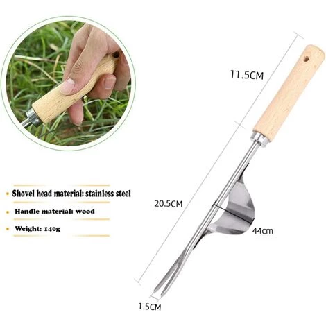 ENLENK 2 Pièces En Acier Inoxydable Désherbeur à Main Qualité Supérieure Fourche Jardin Fourche Outil Jardin Désherbeur à Main Poignée Désherbage Pissenlit Extracteur 2 ENLENK 2 Pièces En Acier Inoxydable Désherbeur à Main Qualité Supérieure Fourche Jardin Fourche Outil Jardin Désherbeur à Main Poignée Désherbage Pissenlit Extracteur – Image 2
