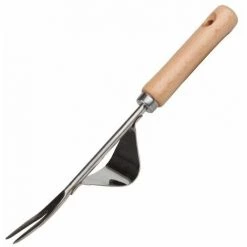 LTS FAFA Désherbeur Manuel Outil Gouge De Désherbage En Acier Inoxydable Avec Poignée Bois