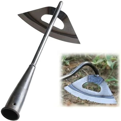 MINKUROW Houe Creuse Durcie Tout En Acier Outil De Sol De Desserrage De Jardinage, Houe De Plantation De Jardin, Accessoires De Désherbage De Ferme De Râteau De Désherbage Portable 1 MINKUROW Houe Creuse Durcie Tout En Acier Outil De Sol De Desserrage De Jardinage, Houe De Plantation De Jardin, Accessoires De Désherbage De Ferme De Râteau De Désherbage Portable