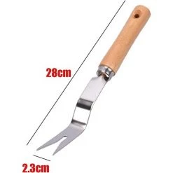 MINKUROW Désherbeur Manuel Désherbeur À Main En Acier Inoxydable Utilisé Pour Le Désherbage Rapide Des Sols Et Des Jardins V-Shape Manuelle Désherbage Racine Fourche Désherbeur à Main De Jardin