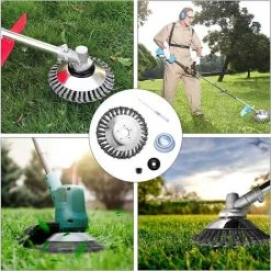 GALOZZOIT Tete Brosse Debroussailleuse Pour Désherbeurs Manuels, Tête Brosse Désherbage 6 Pouces Métallique, Brosse Métallique Pour Nettoyer Les Mauvaises Herbes Balcon Ou Jardin (25 Mm X 150 Mm) -Outil pour désherber Soldes 60000466 5