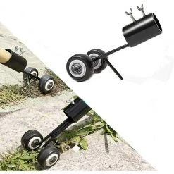 Yoouyida Outil De Désherbage Manuel 2 Pièces Désherbeurs De Roues Outil De Désherbage Pour Jardin Manuel Des Mauvaises Herbes Snatcher Pour Le Nettoyage De La Cour Arrière Du Patio (sans Poignée) -Outil pour désherber Soldes 60101115 4