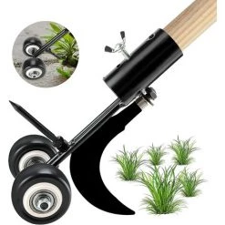 Yoouyida Désherbeur Manuel,Mauvaises Herbes Snatcher,Outil De Désherbage 2 En 1 Avec Roues,Outil De Désherbage Manuel,Outil De Désherbage Pour Jardin,Outil De Désherbage Le Jardin Des Mauvaises