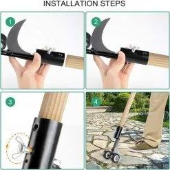 Yoouyida Désherbeur Manuel,Mauvaises Herbes Snatcher,Outil De Désherbage 2 En 1 Avec Roues,Outil De Désherbage Manuel,Outil De Désherbage Pour Jardin,Outil De Désherbage Le Jardin Des Mauvaises -Outil pour désherber Soldes 60101151 5